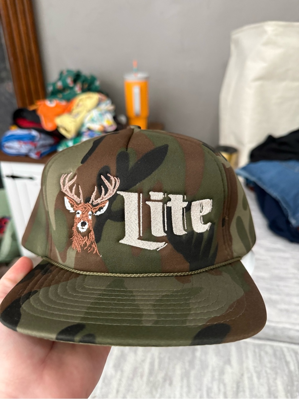 Camo Trucker Hat for Men - Green Camo